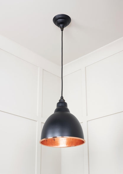 Hammered Copper Brindley Pendant by From The Anvil