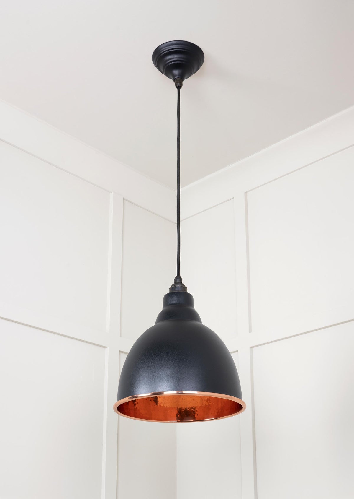 Hammered Copper Brindley Pendant by From The Anvil