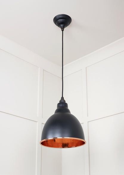 Hammered Copper Brindley Pendant by From The Anvil
