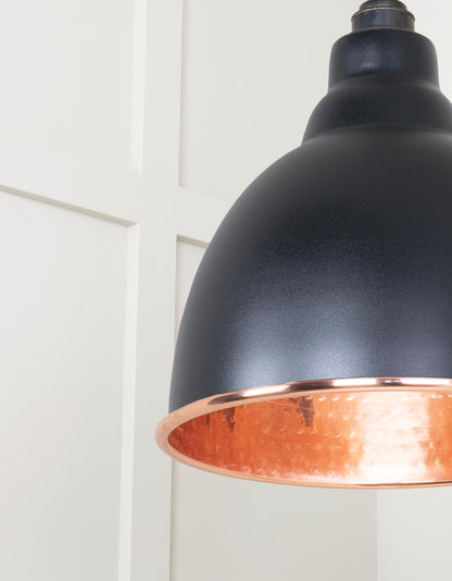 Hammered Copper Brindley Pendant by From The Anvil