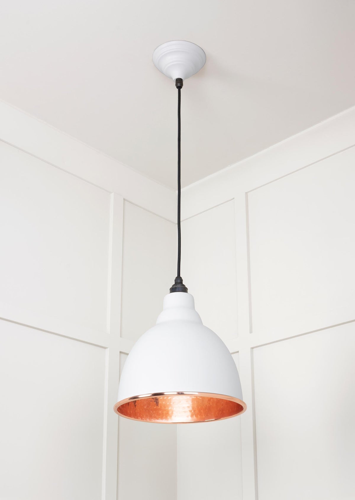 Hammered Copper Brindley Pendant by From The Anvil