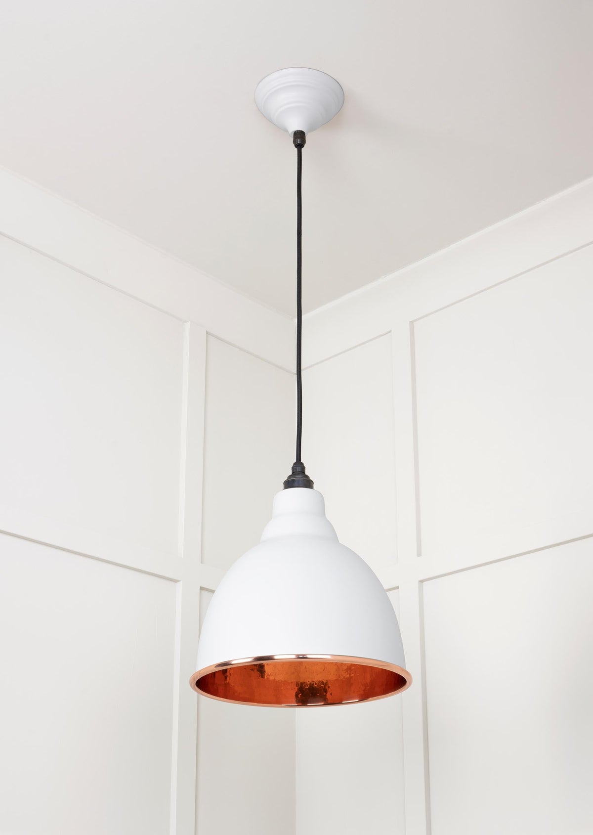 Hammered Copper Brindley Pendant by From The Anvil