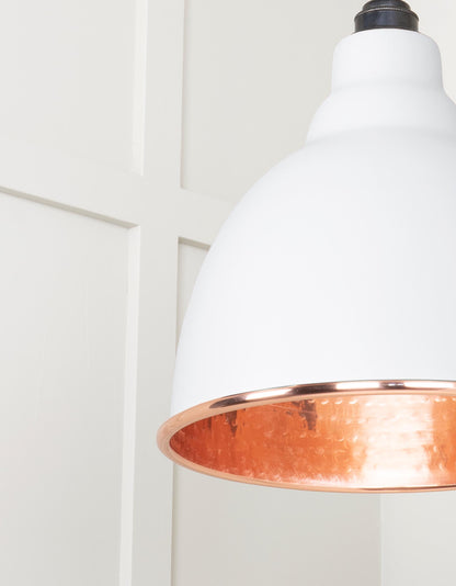 Hammered Copper Brindley Pendant by From The Anvil