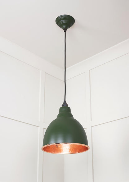 Hammered Copper Brindley Pendant by From The Anvil