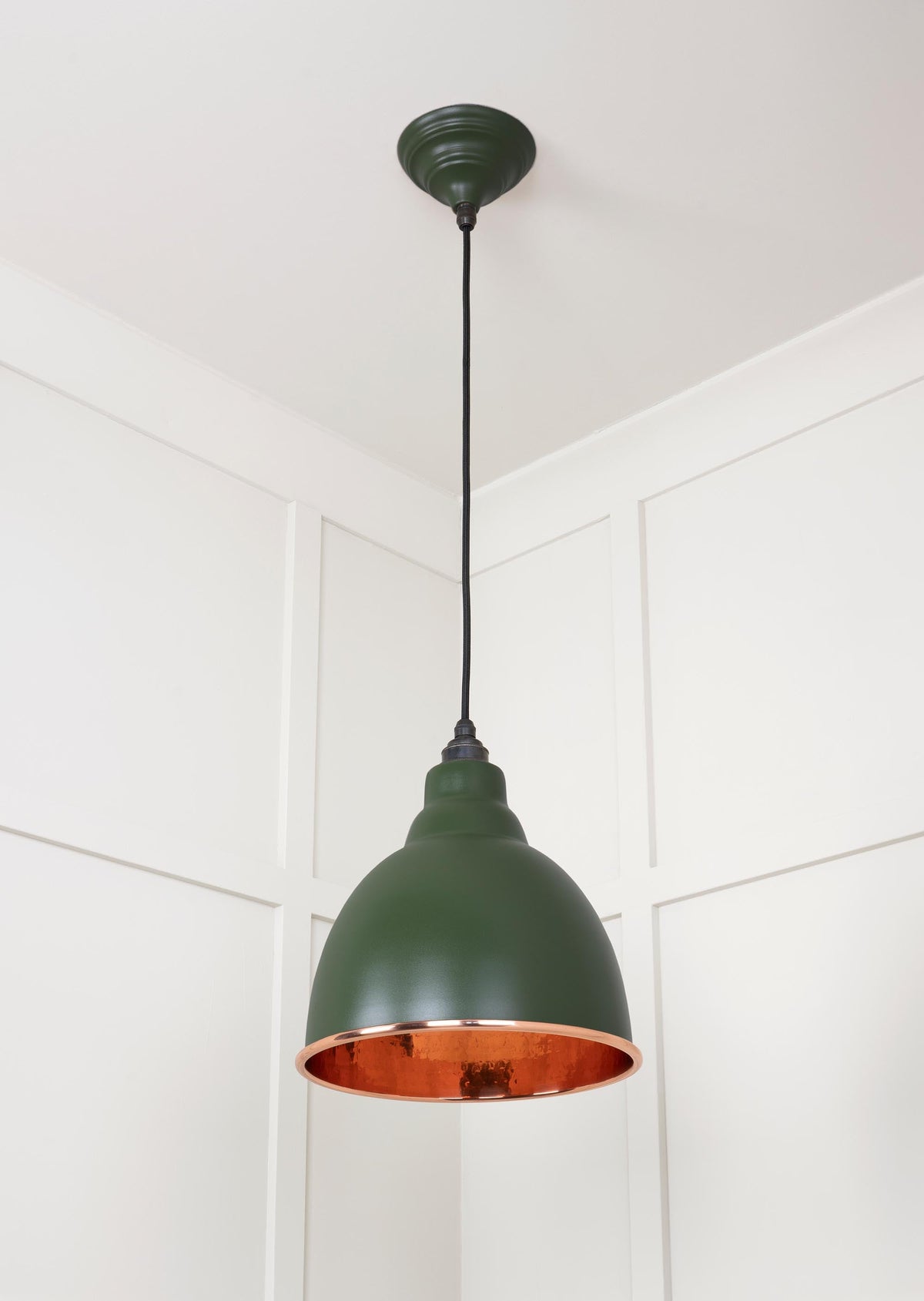 Hammered Copper Brindley Pendant by From The Anvil