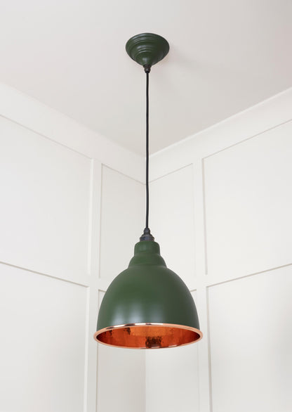 Hammered Copper Brindley Pendant by From The Anvil