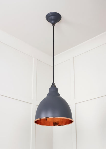 Hammered Copper Brindley Pendant by From The Anvil