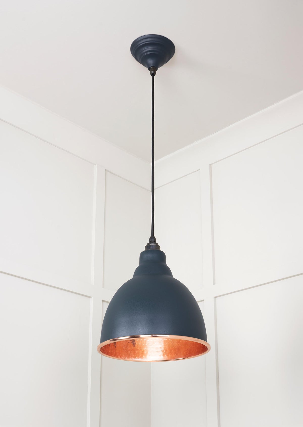 Hammered Copper Brindley Pendant by From The Anvil