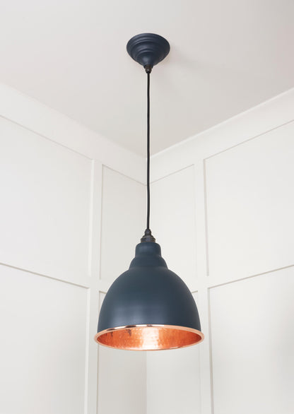Hammered Copper Brindley Pendant by From The Anvil
