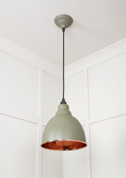 Smooth Copper Brindley Pendant by From The Anvil