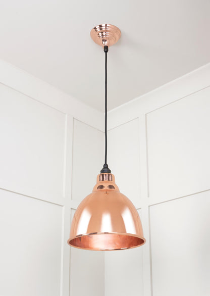 Smooth Copper Brindley Pendant by From The Anvil