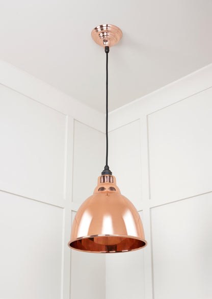 Smooth Copper Brindley Pendant by From The Anvil