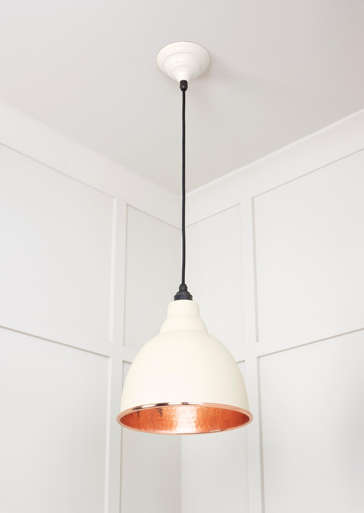 Hammered Copper Brindley Pendant by From The Anvil
