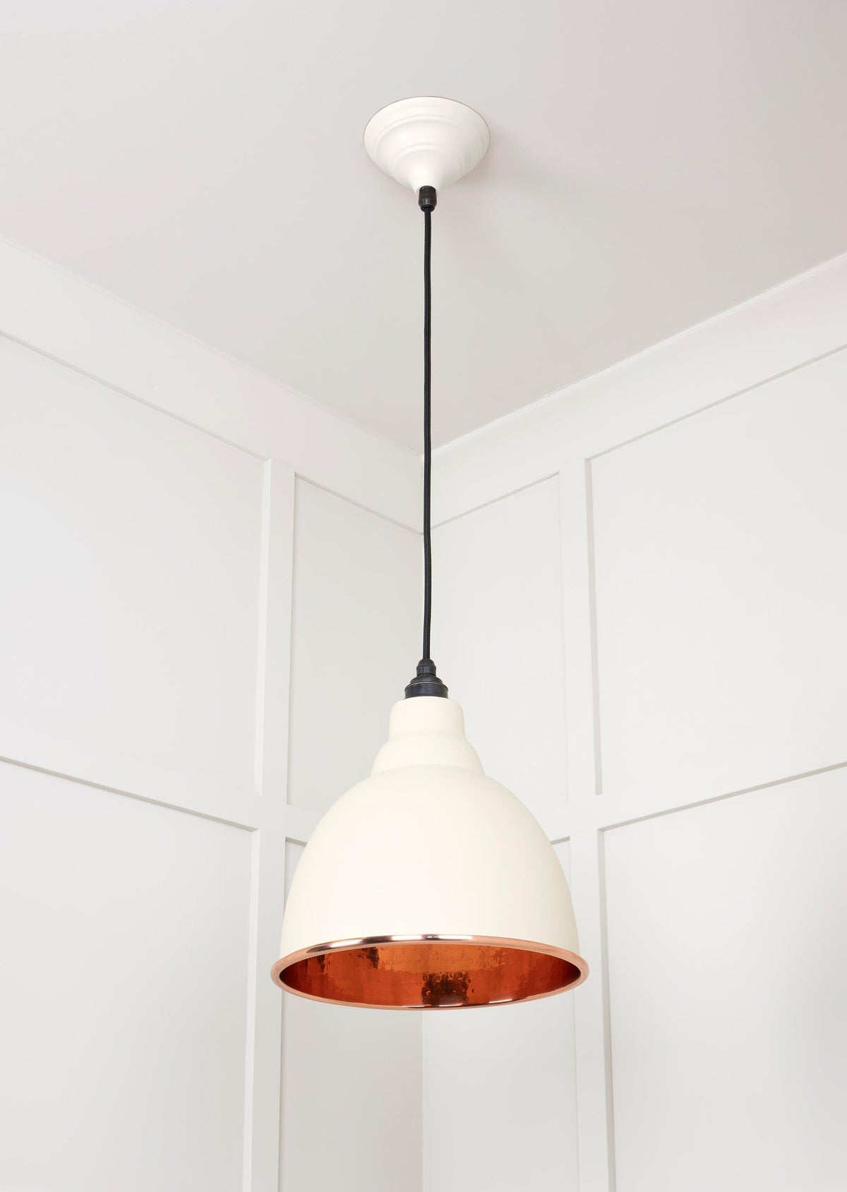 Hammered Copper Brindley Pendant by From The Anvil
