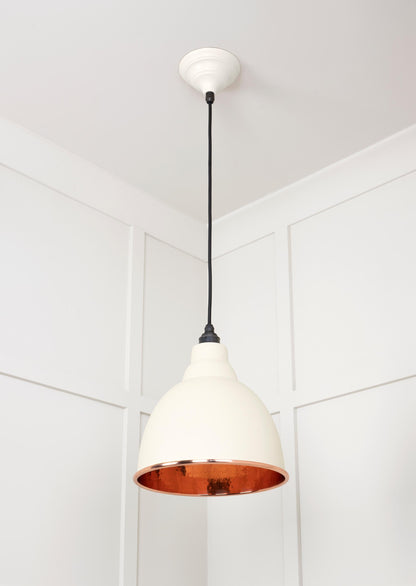 Hammered Copper Brindley Pendant by From The Anvil