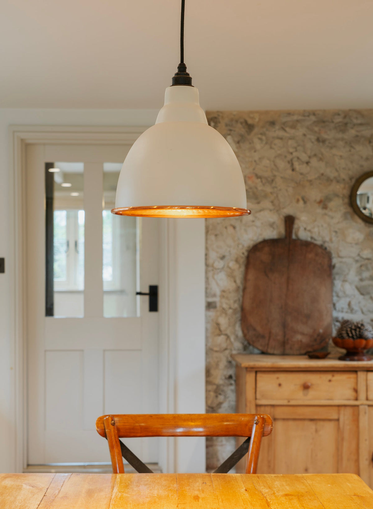 Hammered Copper Brindley Pendant by From The Anvil