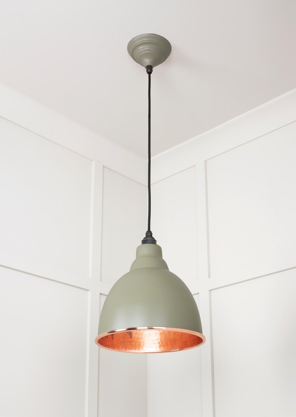 Hammered Copper Brindley Pendant by From The Anvil