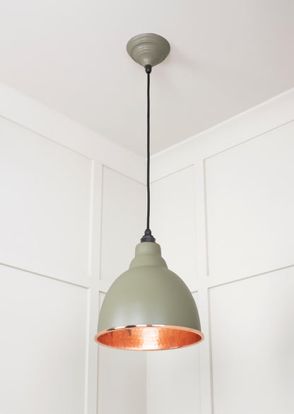 Hammered Copper Brindley Pendant by From The Anvil