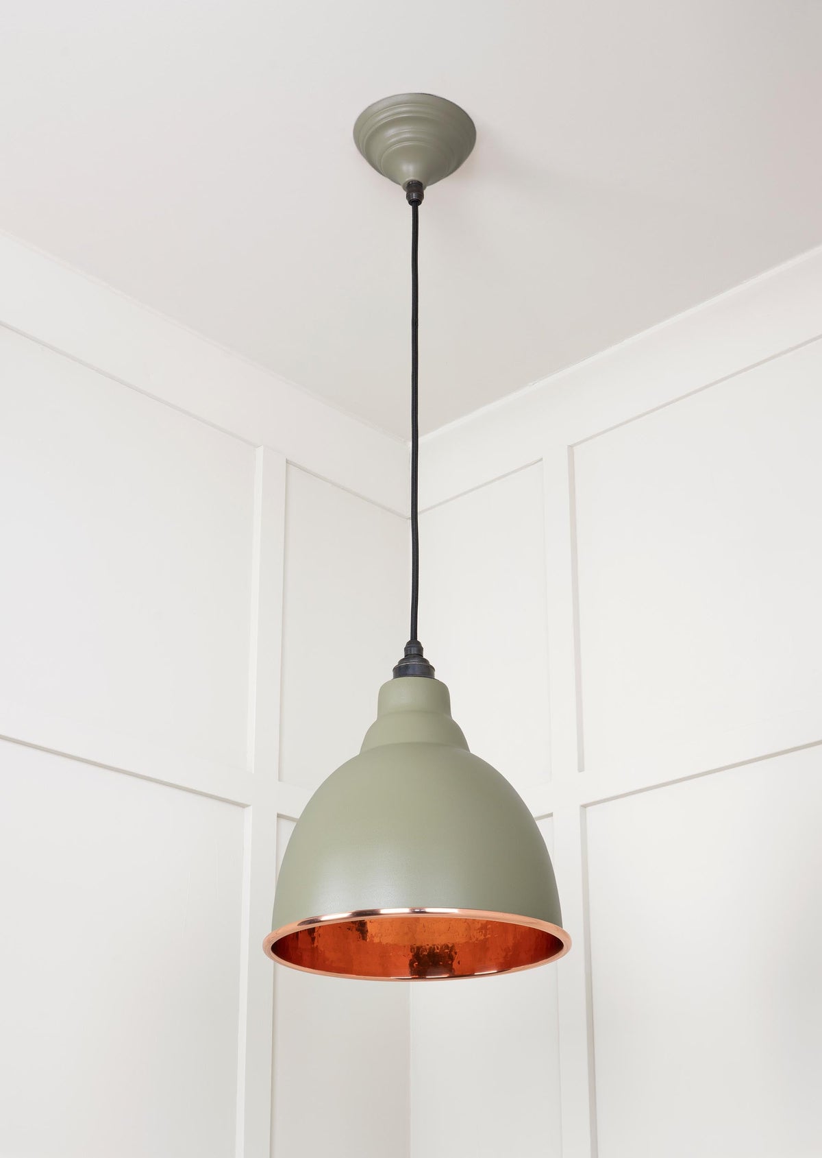 Hammered Copper Brindley Pendant by From The Anvil
