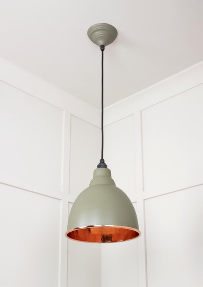 Hammered Copper Brindley Pendant by From The Anvil