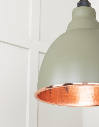Hammered Copper Brindley Pendant by From The Anvil