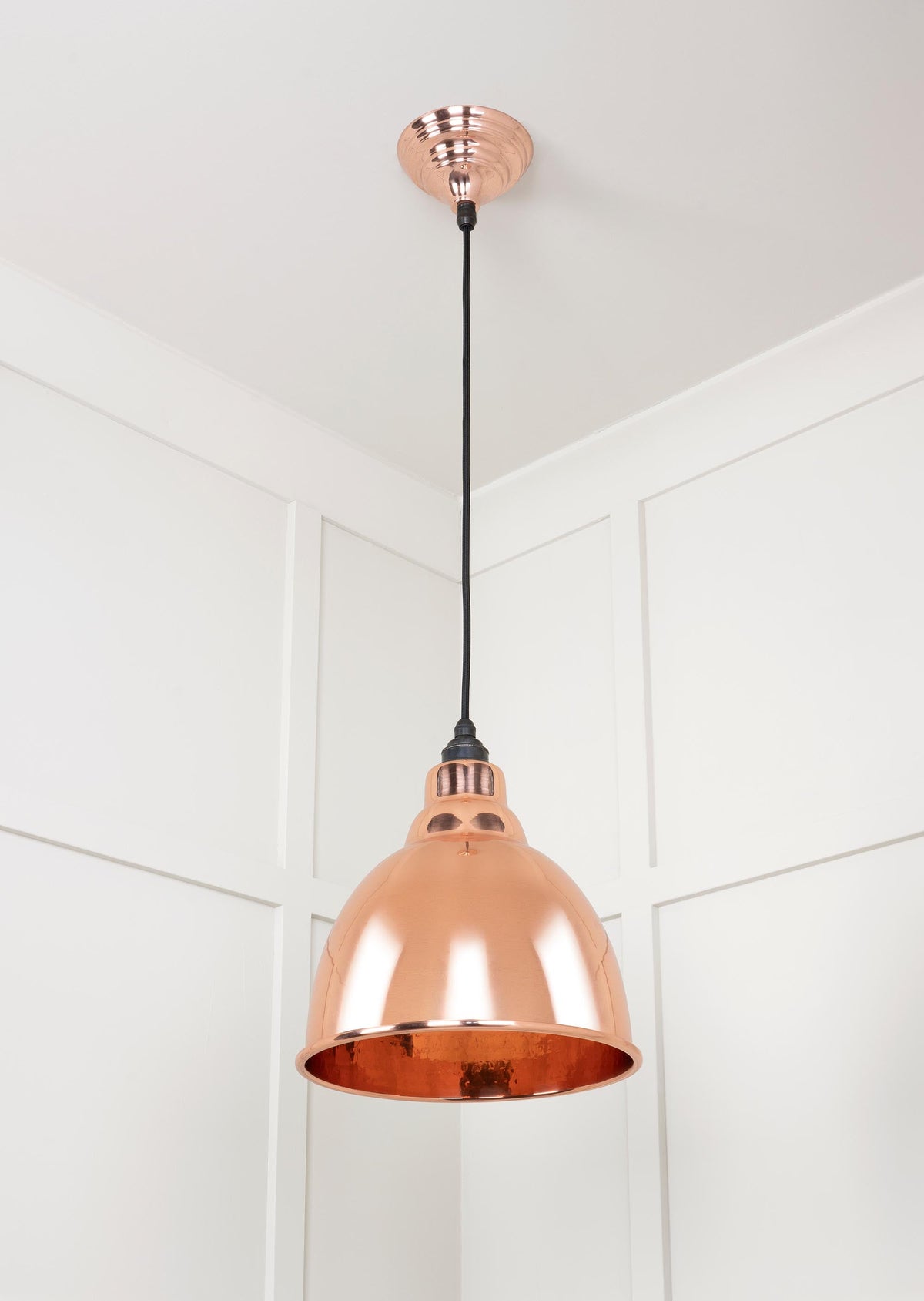 Hammered Copper Brindley Pendant by From The Anvil