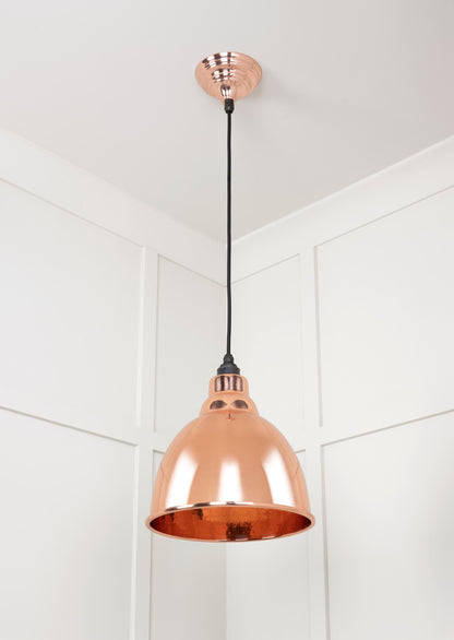Hammered Copper Brindley Pendant by From The Anvil