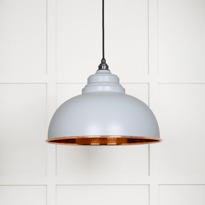 Hammered Copper Harborne Pendant by From The Anvil