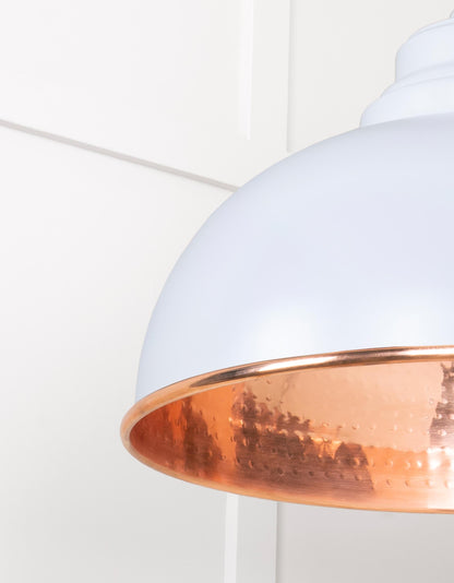 Hammered Copper Harborne Pendant by From The Anvil