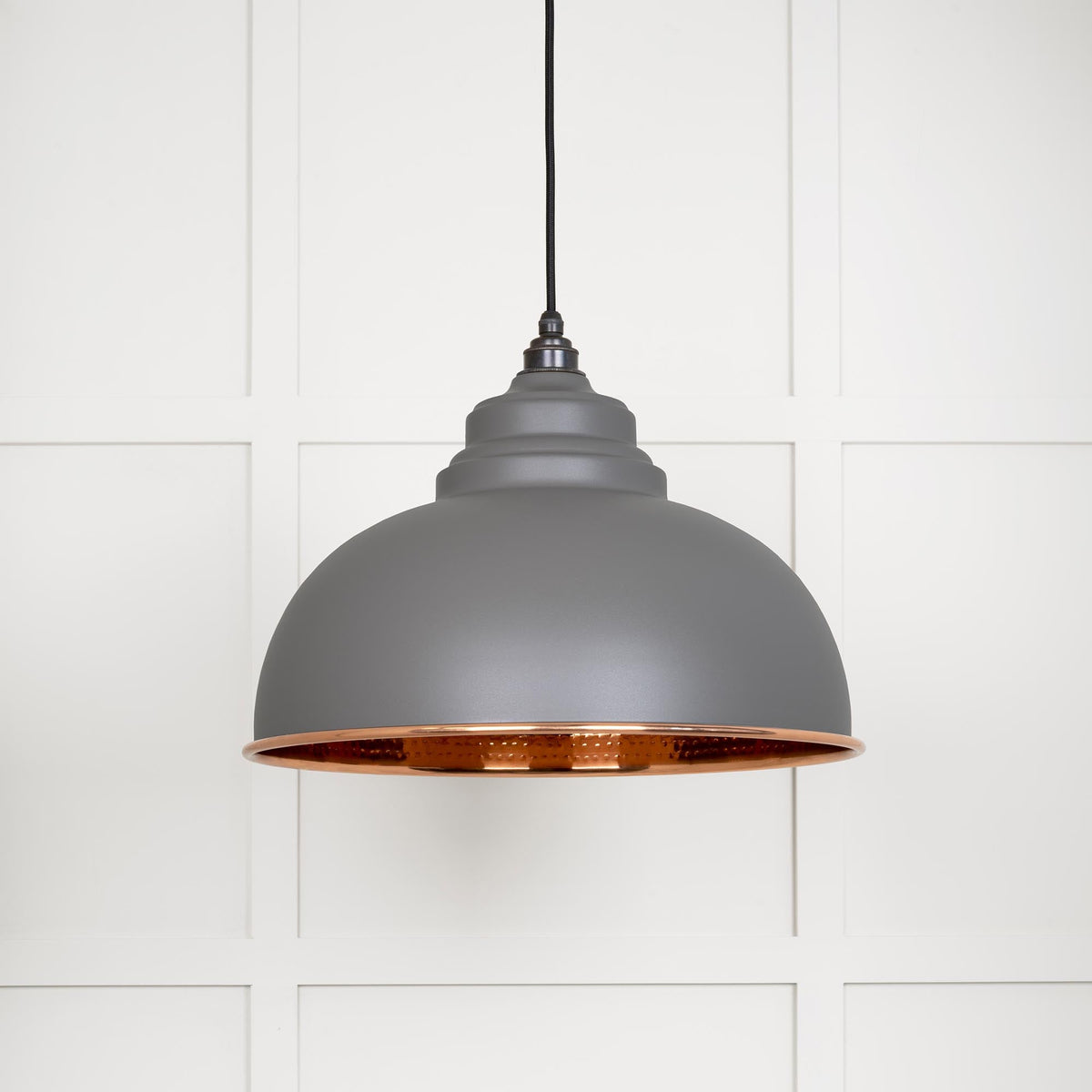 Hammered Copper Harborne Pendant by From The Anvil