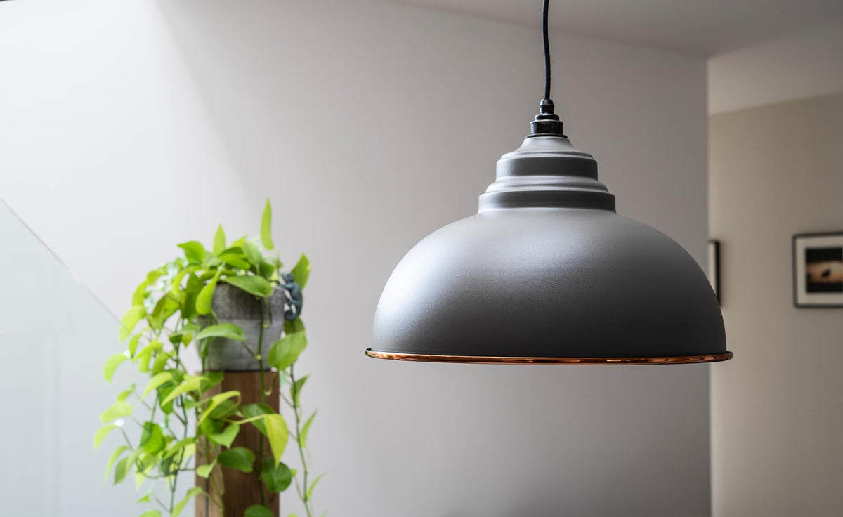 Hammered Copper Harborne Pendant by From The Anvil