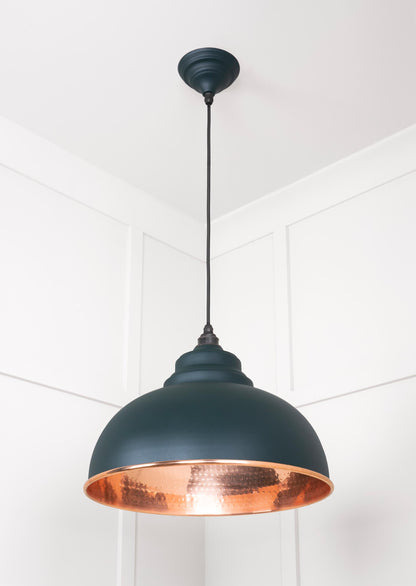 Hammered Copper Harborne Pendant by From The Anvil