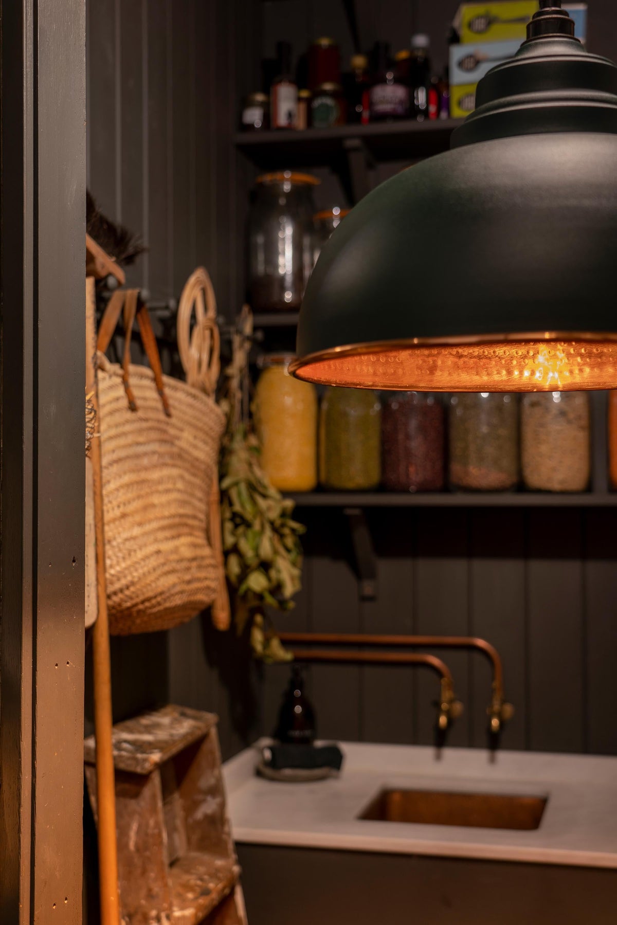 Hammered Copper Harborne Pendant by From The Anvil