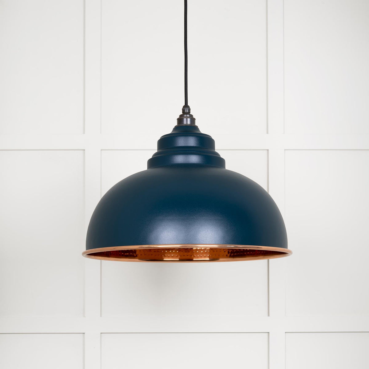 Hammered Copper Harborne Pendant by From The Anvil