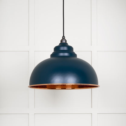 Hammered Copper Harborne Pendant by From The Anvil