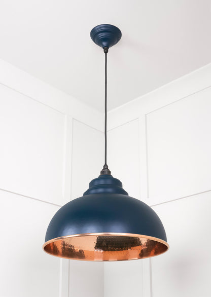 Hammered Copper Harborne Pendant by From The Anvil