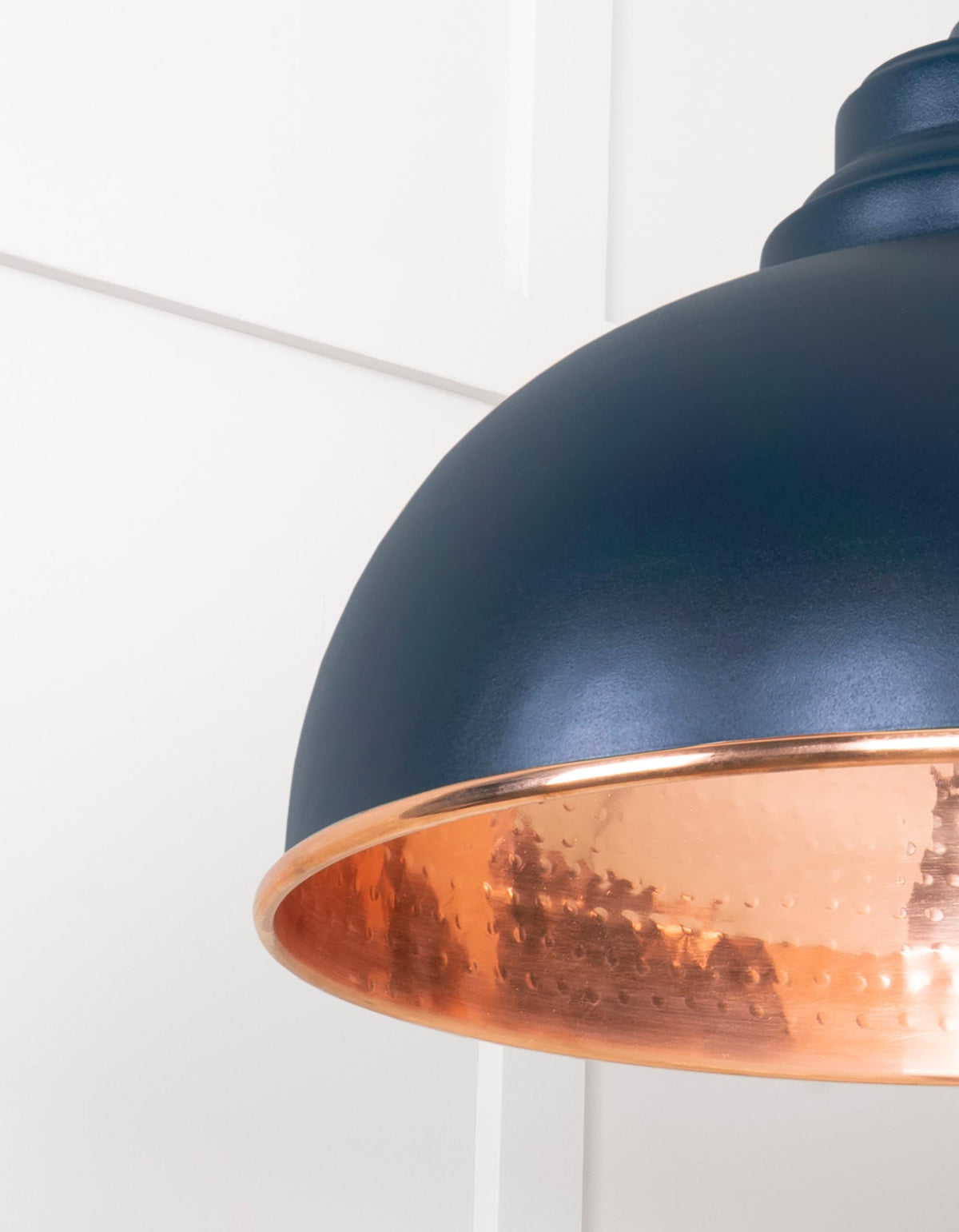 Hammered Copper Harborne Pendant by From The Anvil