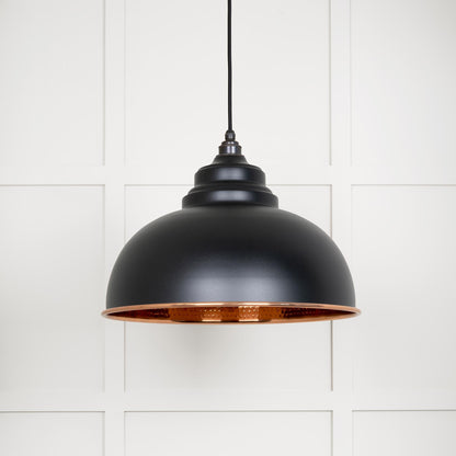 Hammered Copper Harborne Pendant by From The Anvil