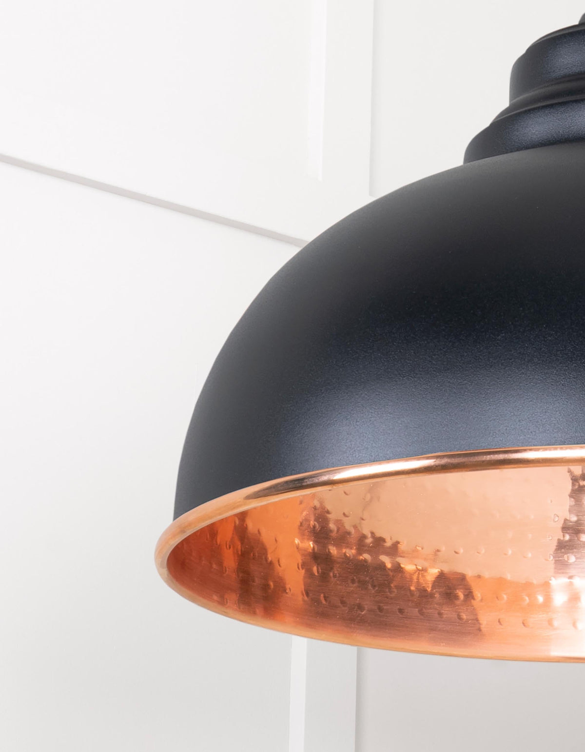 Hammered Copper Harborne Pendant by From The Anvil