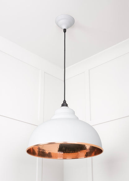 Hammered Copper Harborne Pendant by From The Anvil