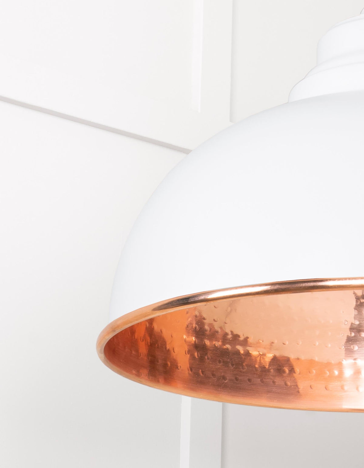Hammered Copper Harborne Pendant by From The Anvil