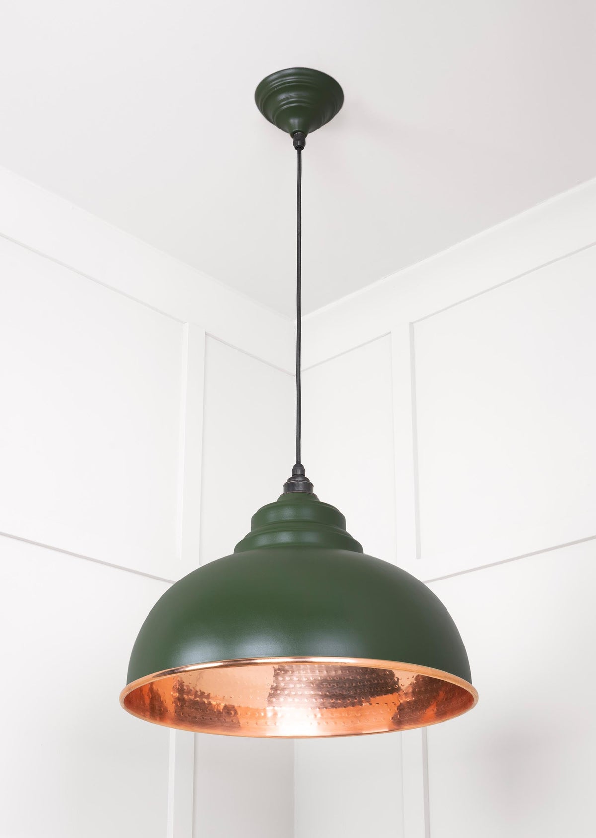 Hammered Copper Harborne Pendant by From The Anvil
