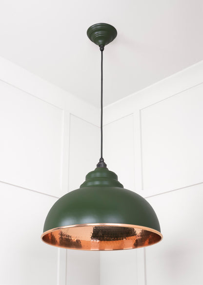 Hammered Copper Harborne Pendant by From The Anvil