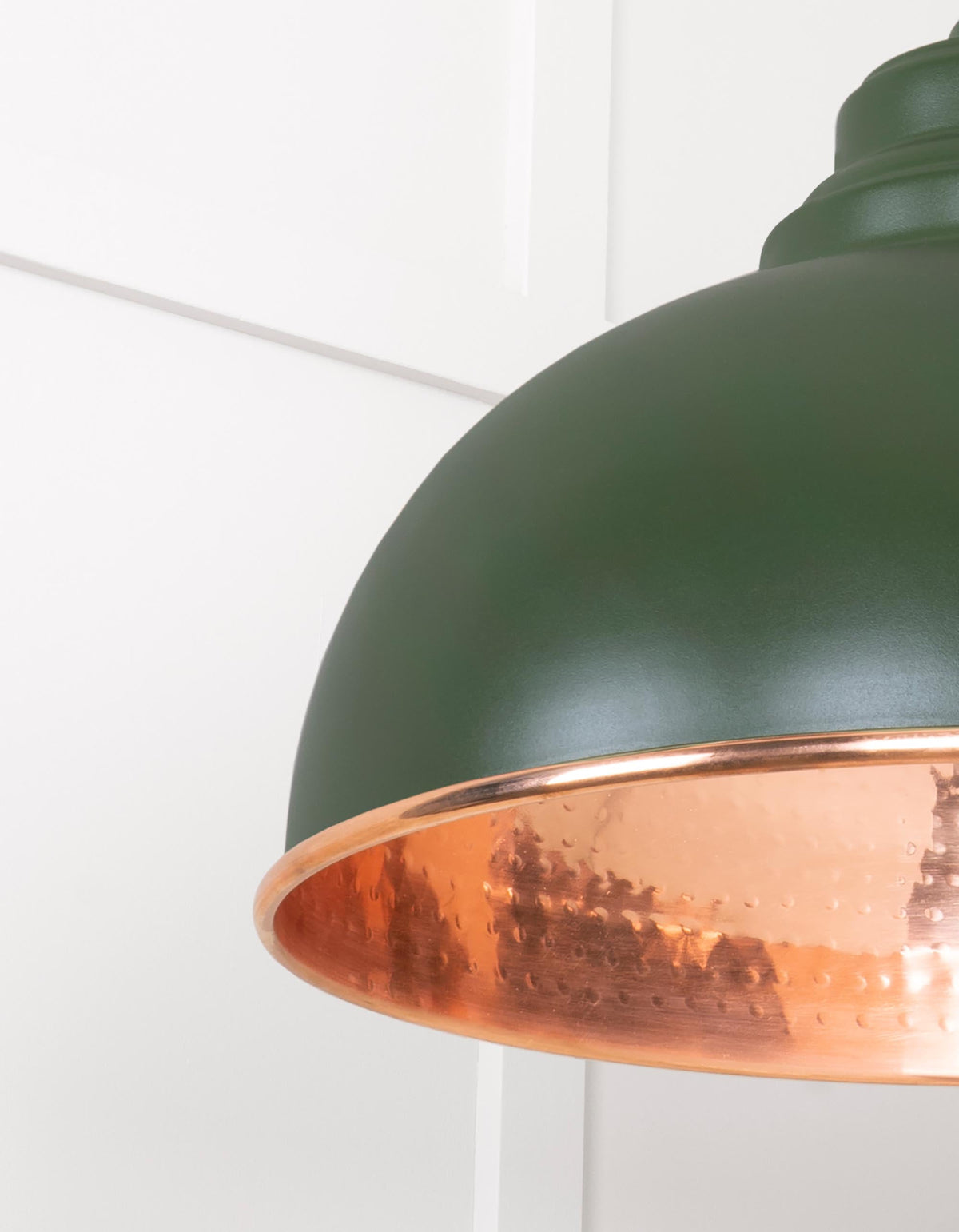Hammered Copper Harborne Pendant by From The Anvil