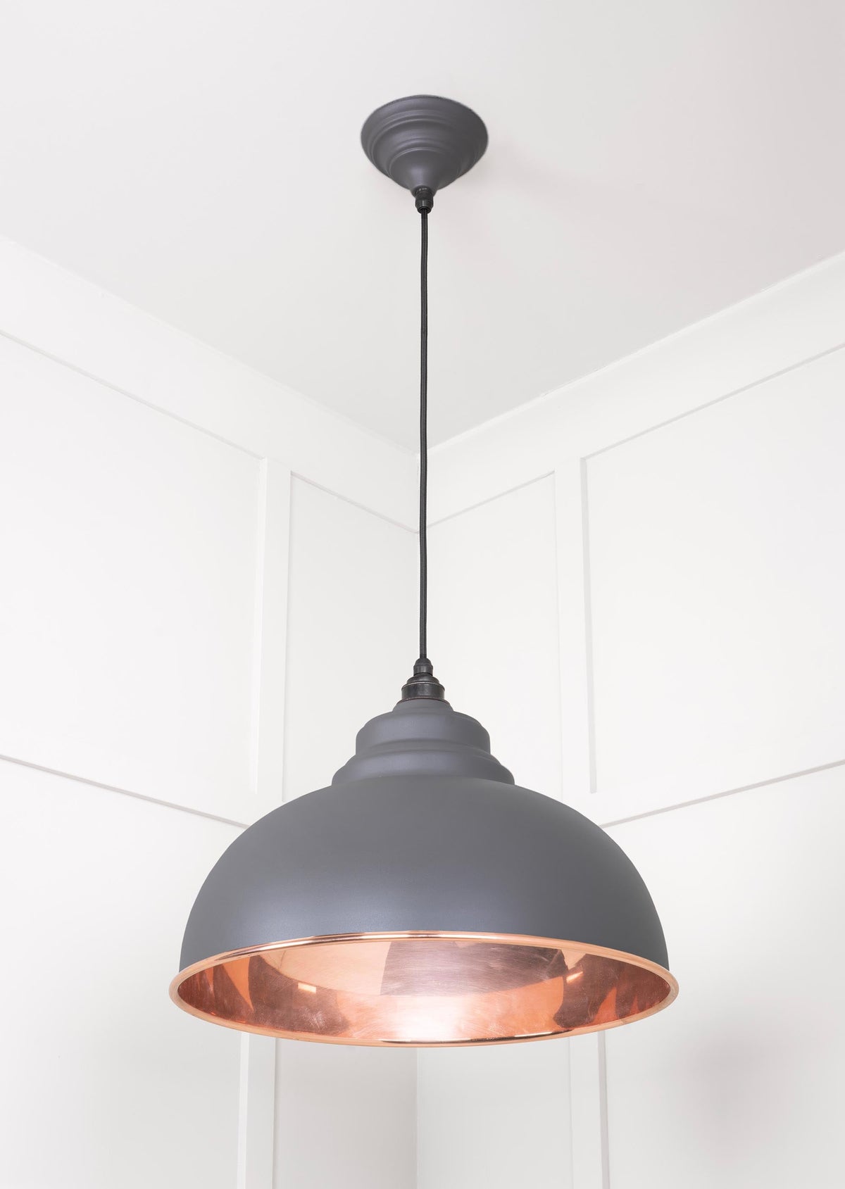 Smooth Copper Harborne Pendant by From The Anvil