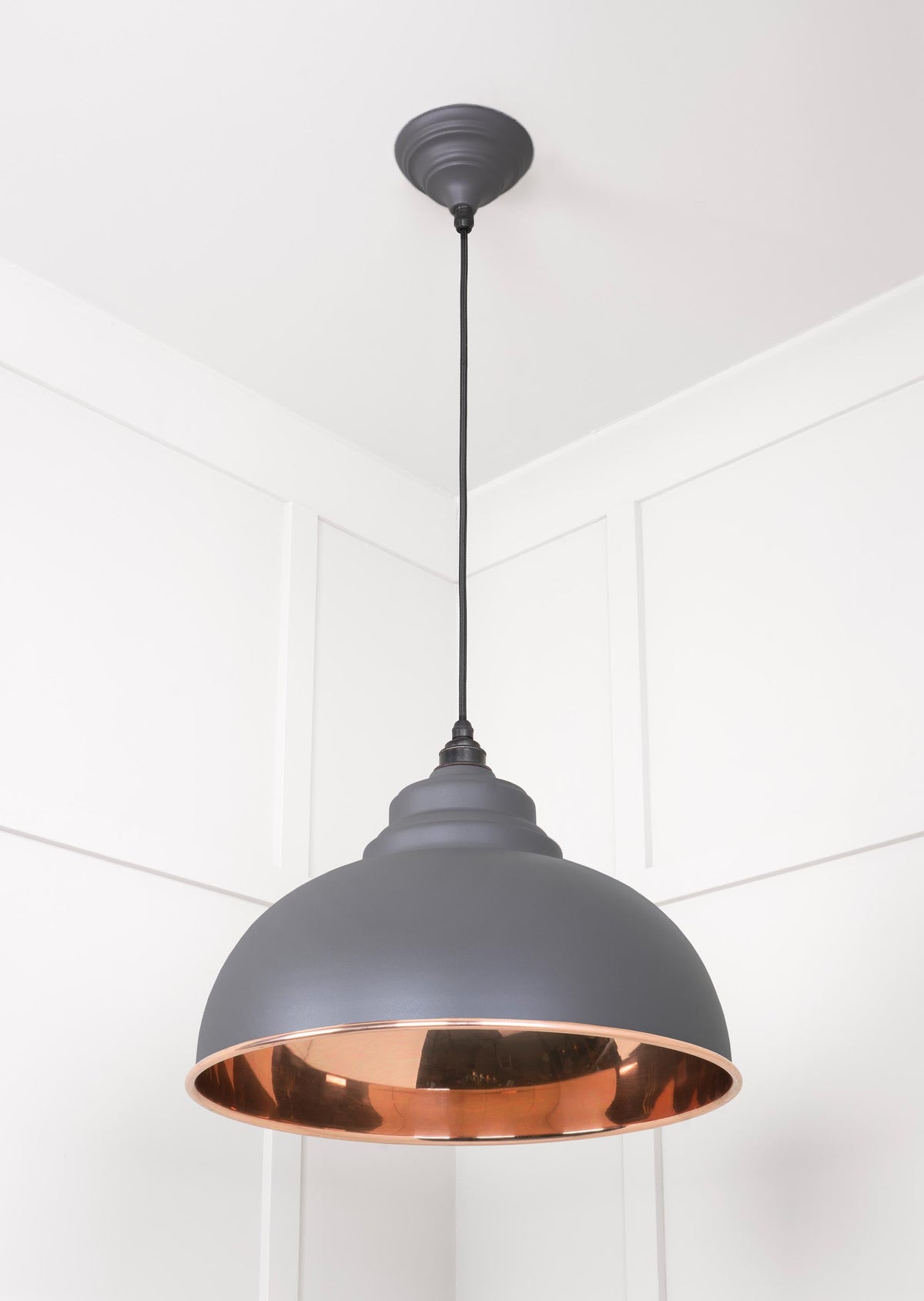 Smooth Copper Harborne Pendant by From The Anvil