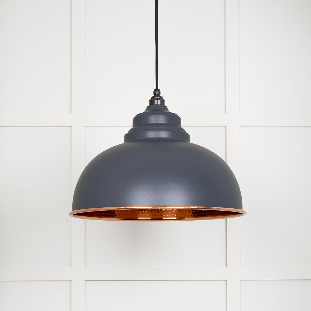 Hammered Copper Harborne Pendant by From The Anvil