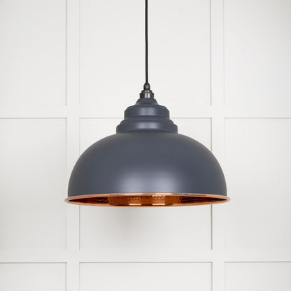 Hammered Copper Harborne Pendant by From The Anvil