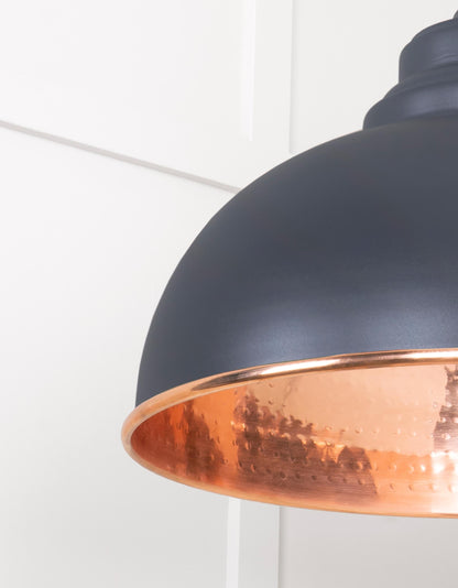 Hammered Copper Harborne Pendant by From The Anvil
