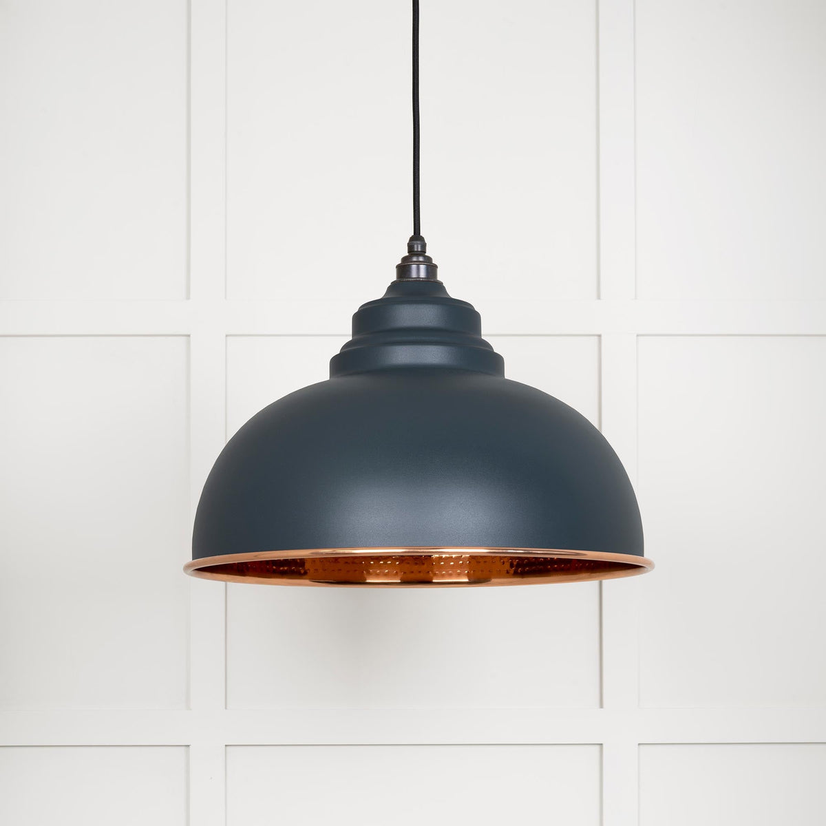 Hammered Copper Harborne Pendant by From The Anvil